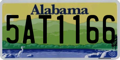 AL license plate 5AT1166
