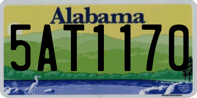 AL license plate 5AT1170