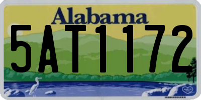 AL license plate 5AT1172