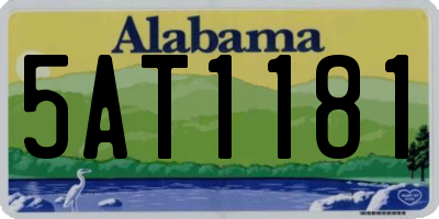 AL license plate 5AT1181