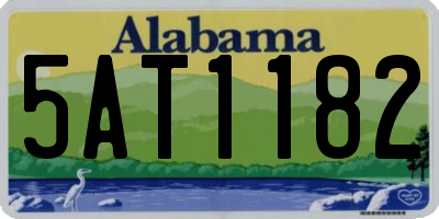 AL license plate 5AT1182
