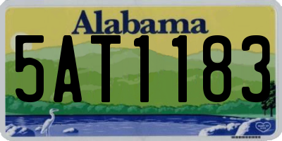 AL license plate 5AT1183