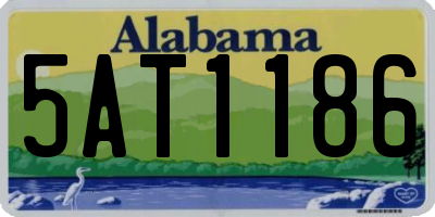 AL license plate 5AT1186
