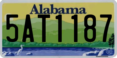 AL license plate 5AT1187