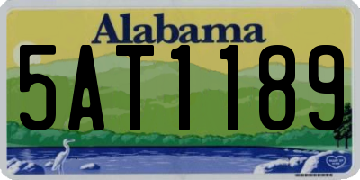 AL license plate 5AT1189