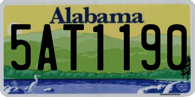 AL license plate 5AT1190
