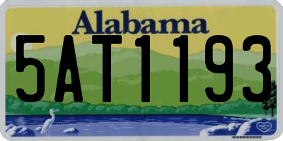 AL license plate 5AT1193