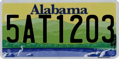 AL license plate 5AT1203