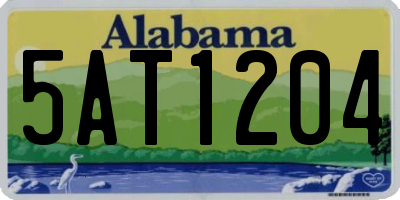 AL license plate 5AT1204