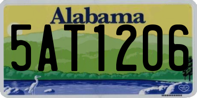 AL license plate 5AT1206