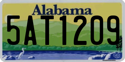 AL license plate 5AT1209