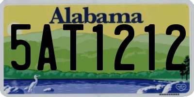 AL license plate 5AT1212