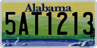 AL license plate 5AT1213