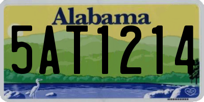 AL license plate 5AT1214