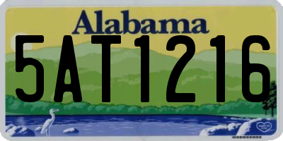 AL license plate 5AT1216
