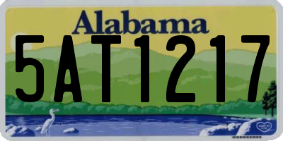 AL license plate 5AT1217