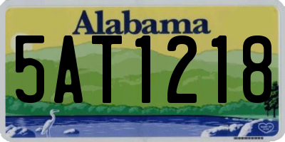 AL license plate 5AT1218