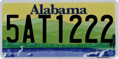 AL license plate 5AT1222