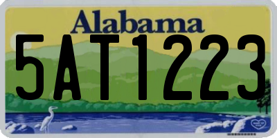 AL license plate 5AT1223