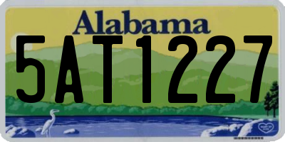 AL license plate 5AT1227