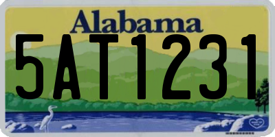 AL license plate 5AT1231