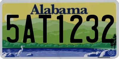 AL license plate 5AT1232