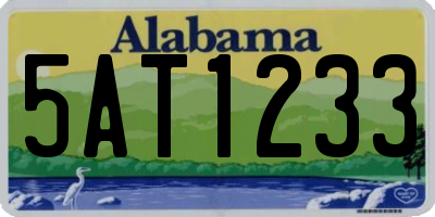AL license plate 5AT1233