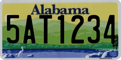 AL license plate 5AT1234