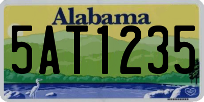 AL license plate 5AT1235