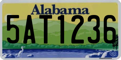 AL license plate 5AT1236