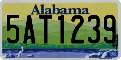AL license plate 5AT1239