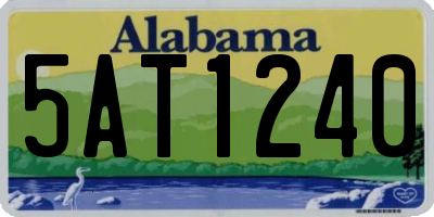 AL license plate 5AT1240