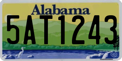 AL license plate 5AT1243