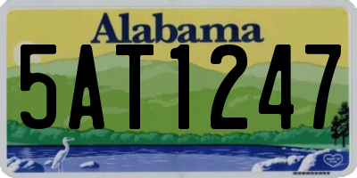 AL license plate 5AT1247