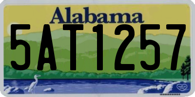 AL license plate 5AT1257
