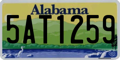AL license plate 5AT1259