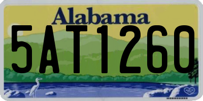 AL license plate 5AT1260