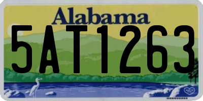 AL license plate 5AT1263