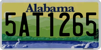 AL license plate 5AT1265