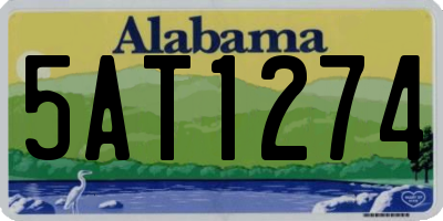 AL license plate 5AT1274