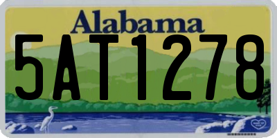 AL license plate 5AT1278