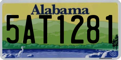 AL license plate 5AT1281
