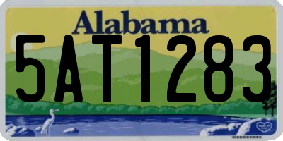 AL license plate 5AT1283