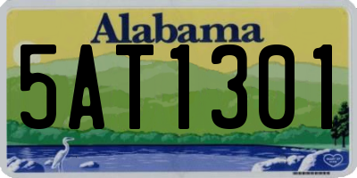 AL license plate 5AT1301