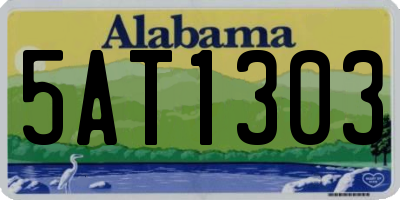 AL license plate 5AT1303