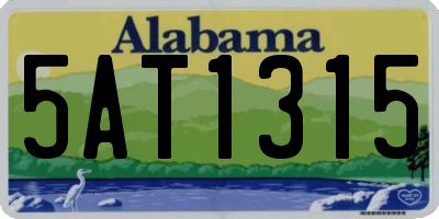 AL license plate 5AT1315