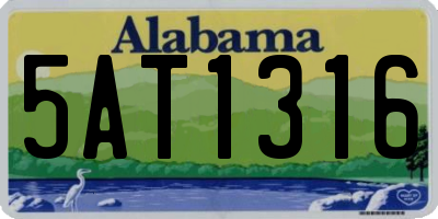 AL license plate 5AT1316
