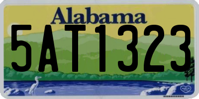 AL license plate 5AT1323