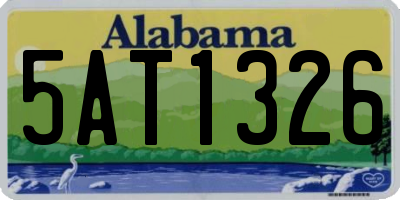 AL license plate 5AT1326
