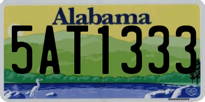 AL license plate 5AT1333